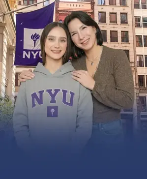 A mother with her daughter, accepted to NYU student