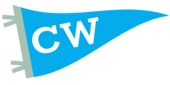 Blue pennant flag graphic featuring the white Collegewise CW initials. Blue pennant flag graphic featuring the white Collegewise CW initials.