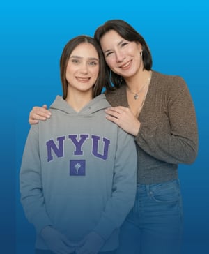 A mother proud with her daughter accepted to NYU