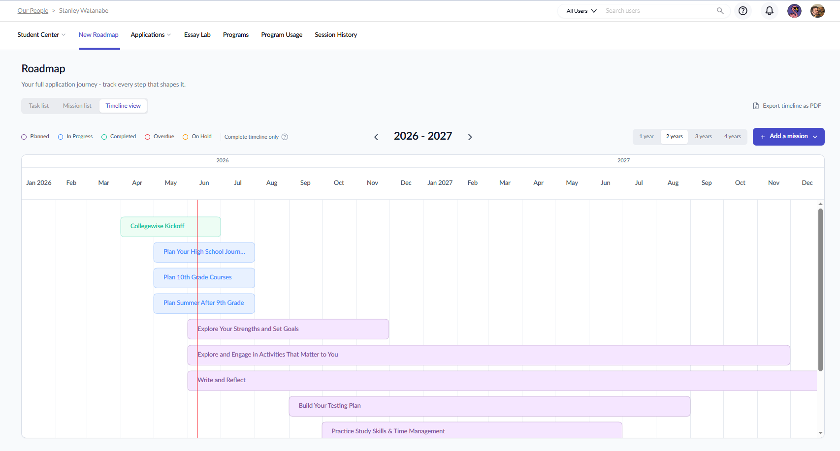 Flamingo Roadmap Tab