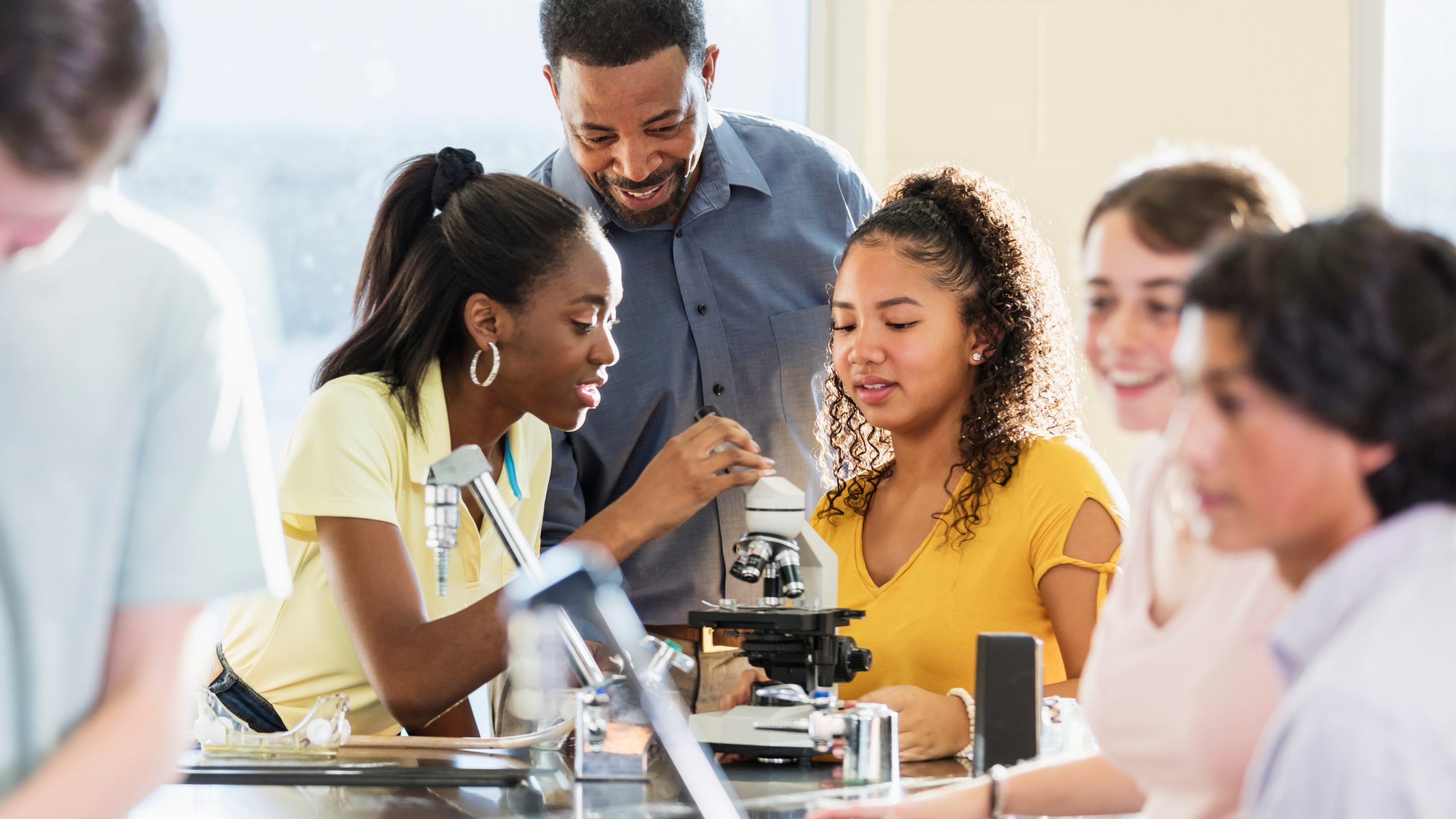 High school student working on their capstone project