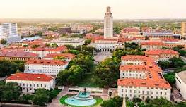 Aerial shot of University of Texas at Austin
